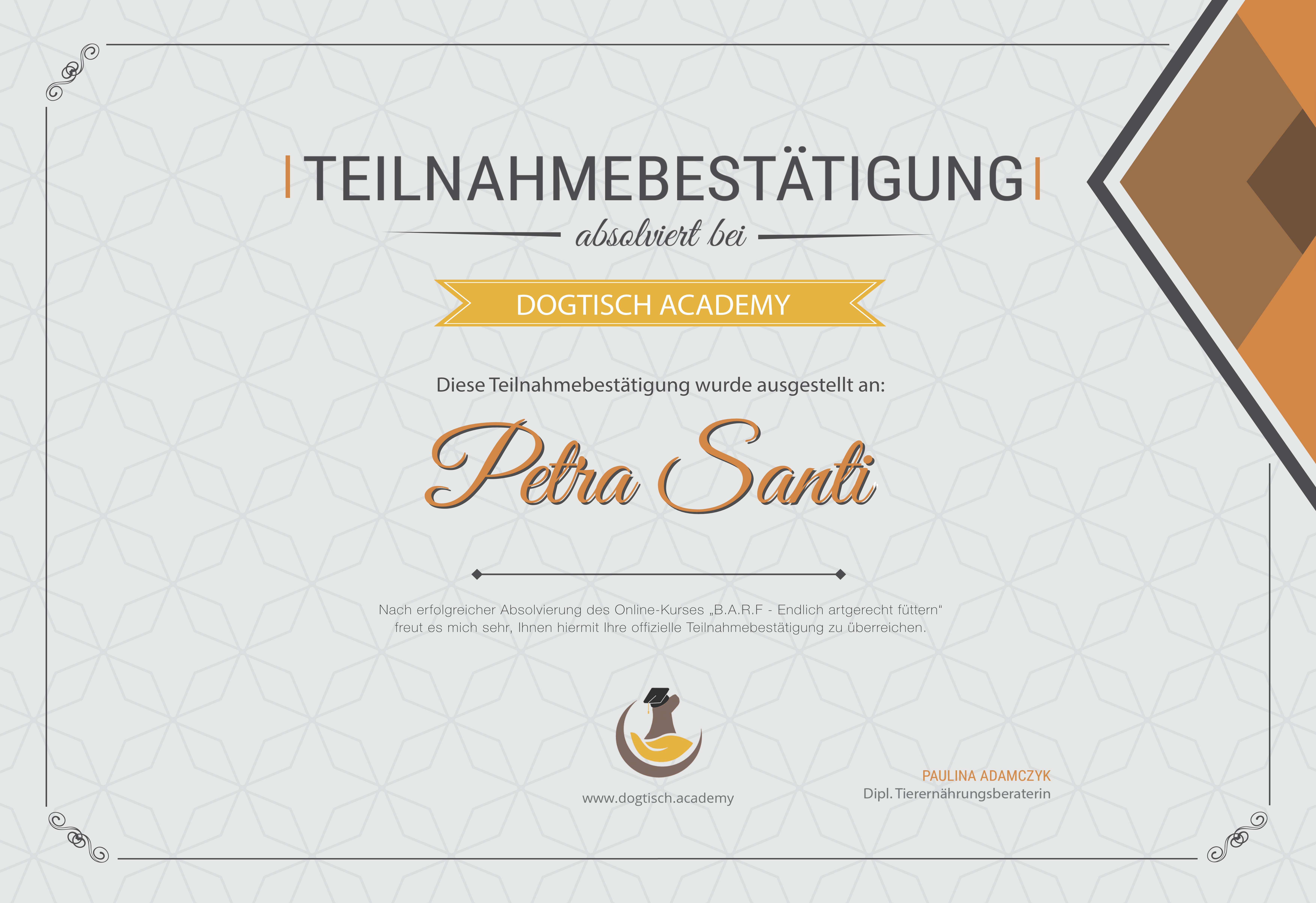 Dogtisch_Teilnahmebestaetigung